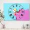 Designart 'Pink And Blue Banana Large Modern Multipanel Wall Clock